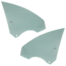 Front, Driver and Passenger Side Door Glasses, Green Tint, Replaces NAGS Number FD26227GTN FD26228GTN