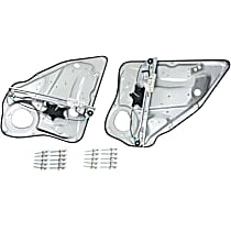 Rear, Driver and Passenger Side Power Window Regulator, Without Motor