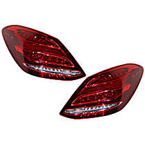Driver and Passenger Side Tail Lights, with Bulbs, Halogen, For Models With LED Headlights