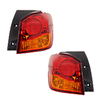 Driver and Passenger Side, Inner and Outer Halogen Tail Light, With bulb(s), OE Replacement