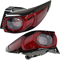 Driver and Passenger Side, Outer Halogen Tail Light, With bulb(s), OE Replacement
