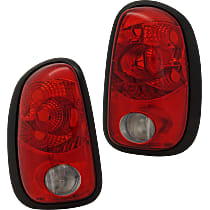 Driver and Passenger Side Tail Lights, Without bulb(s), Halogen