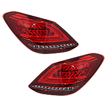 Driver and Passenger Side LED Tail Light, With bulb(s), OE Replacement, Sedan