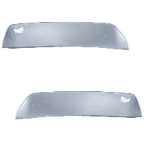 Rear, Driver and Passenger Side Bumper Trims, Silver