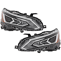 Driver and Passenger Side LED Headlight, With bulb(s), Type 2, OE Replacement