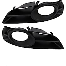 Front, Driver and Passenger Side Fog Light Trim, Textured Black