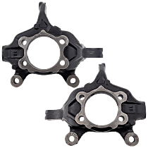 Front, Driver and Passenger Side Steering Knuckle, Without Backing Plate, Without Bearing