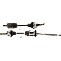 Front, Driver and Passenger Side Axle Assembly, 4-Wheel ABS, New, 3.5L 6Cyl Automatic, Transaxle