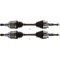 Front, Driver and Passenger Side Axle Assembly, Four Wheel Drive, New, 4WD, 4.0L 6Cyl