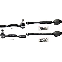 Front, Driver and Passenger Side, Inner and Outer Tie Rod End