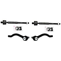 Front, Driver and Passenger Side, Inner and Outer Tie Rod Ends