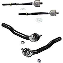 Front, Driver and Passenger Side, Inner and Outer Tie Rod Ends