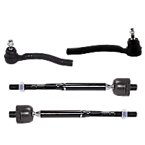 Front, Driver and Passenger Side, Inner and Outer Tie Rod End