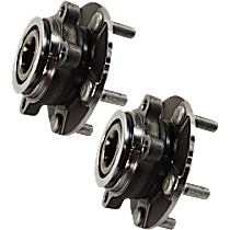 Front, Driver and Passenger Side Wheel Hub, 5 Lugs, With Bearing