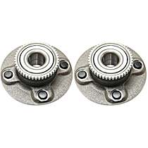 Rear, Driver and Passenger Side Wheel Hub, 4-Wheel ABS, For Models With Rear Drum Brake, 4 Lugs, With Bearing