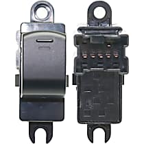 Rear, Driver and Passenger Side Window Switch, Black