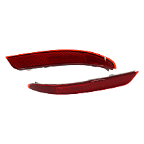 Rear, Driver and Passenger Side Bumper Reflector,, CAPA Certified