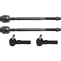 Front, Driver and Passenger Side, Inner and Outer Tie Rod End