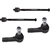 Front, Driver and Passenger Side, Inner and Outer Tie Rod Ends