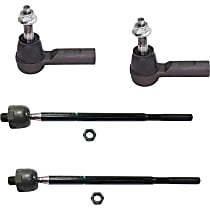 Front, Driver and Passenger Side, Inner and Outer Tie Rod End