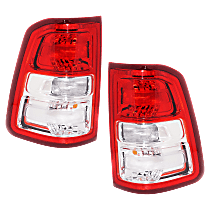 Driver and Passenger Side Halogen Tail Light, With bulb(s), OE Replacement