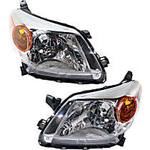 Driver and Passenger Side Headlights, Without bulb(s), Halogen, CAPA Certified