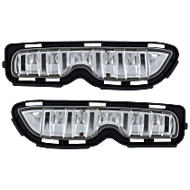 Driver and Passenger Side Driving Lights, CAPA CERTIFIED