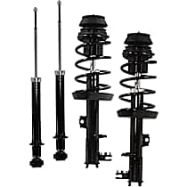 Front and Rear, Driver and Passenger Side Shock and Fully Loaded Strut, Front Wheel Drive
