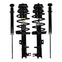 Front and Rear, Driver and Passenger Side Shock and Fully Loaded Strut, Front Wheel Drive