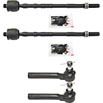 Front, Driver and Passenger Side, Inner and Outer Tie Rod Ends