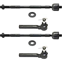 Front, Driver and Passenger Side, Inner and Outer Tie Rod Ends