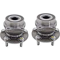 Rear, Driver and Passenger Side Wheel Hub, 5 Lugs, With Bearing