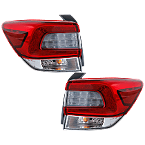 Driver and Passenger Side, Outer LED Tail Light, With bulb(s), Hatchback, OE Replacement