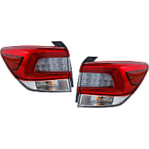 Driver and Passenger Side, Outer LED Tail Light, With bulb(s), Hatchback, OE Replacement, CAPA Certified