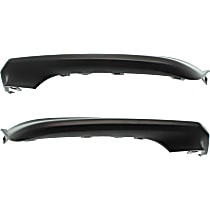 Front, Driver and Passenger Side, Outer Bumper Trim, Textured Black