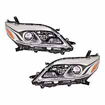 Driver and Passenger Side HID/Xenon Headlight, Without bulb(s), OE Replacement