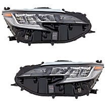 Driver and Passenger Side LED Headlight, With bulb(s)