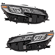 Driver and Passenger Side LED Headlight, With bulb(s)