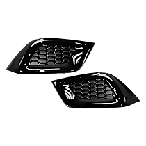 Fog Light Cover - Front, Driver and Passenger Side, Black