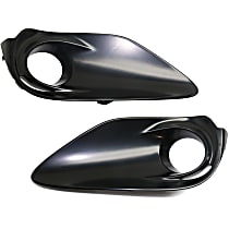 Front, Driver and Passenger Side Fog Light Trims, Black