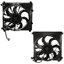 A/C Condenser Fan Assembly Set, Driver and Passenger Side