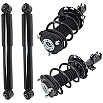 Front and Rear, Driver and Passenger Side Shock and Fully Loaded Strut