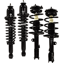 Front and Rear, Driver and Passenger Side Fully Loaded Strut, FWD