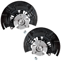 Front, Driver and Passenger Side Loaded Knuckle, With Backing Plate, With Bearing