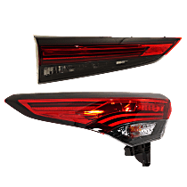 Driver Side, Inner and Outer LED Tail Light, With bulb(s), OE Replacement