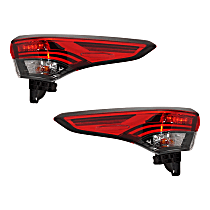 Driver and Passenger Side, Outer LED Tail Light, With bulb(s), OE Replacement