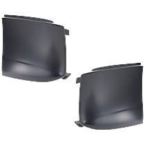 Front, Driver and Passenger Side Bumper End, Primed Plastic