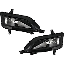 Front, Driver and Passenger Side Halogen Fog Light, With bulb(s), OE Replacement