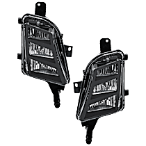 Front, Driver and Passenger Side LED Fog Light, With bulb(s), OE Replacement, CAPA Certified