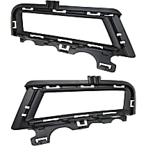 Front, Driver and Passenger Side Fog Light Trims, Textured Black, without Chrome Molding